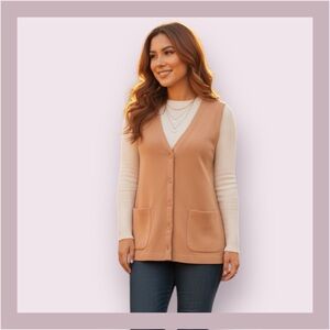 Vintage Eccobay Tan Knit Vest